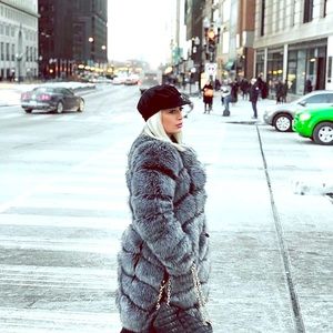 Faux fur coat